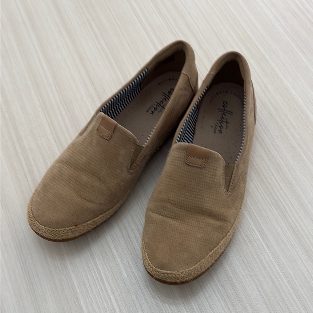 Casual Tan Slip-On Shoes